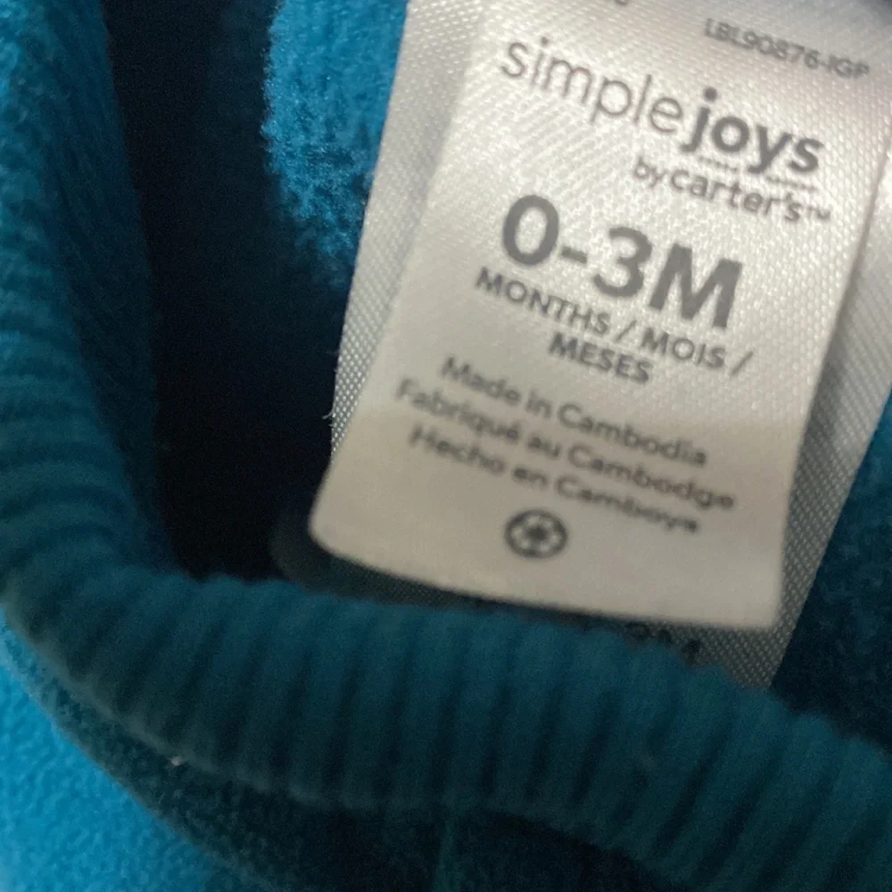 Simple Joys by Carter’s, Baby Boys Bundle. 4 fleece pull on pants. Size 0…